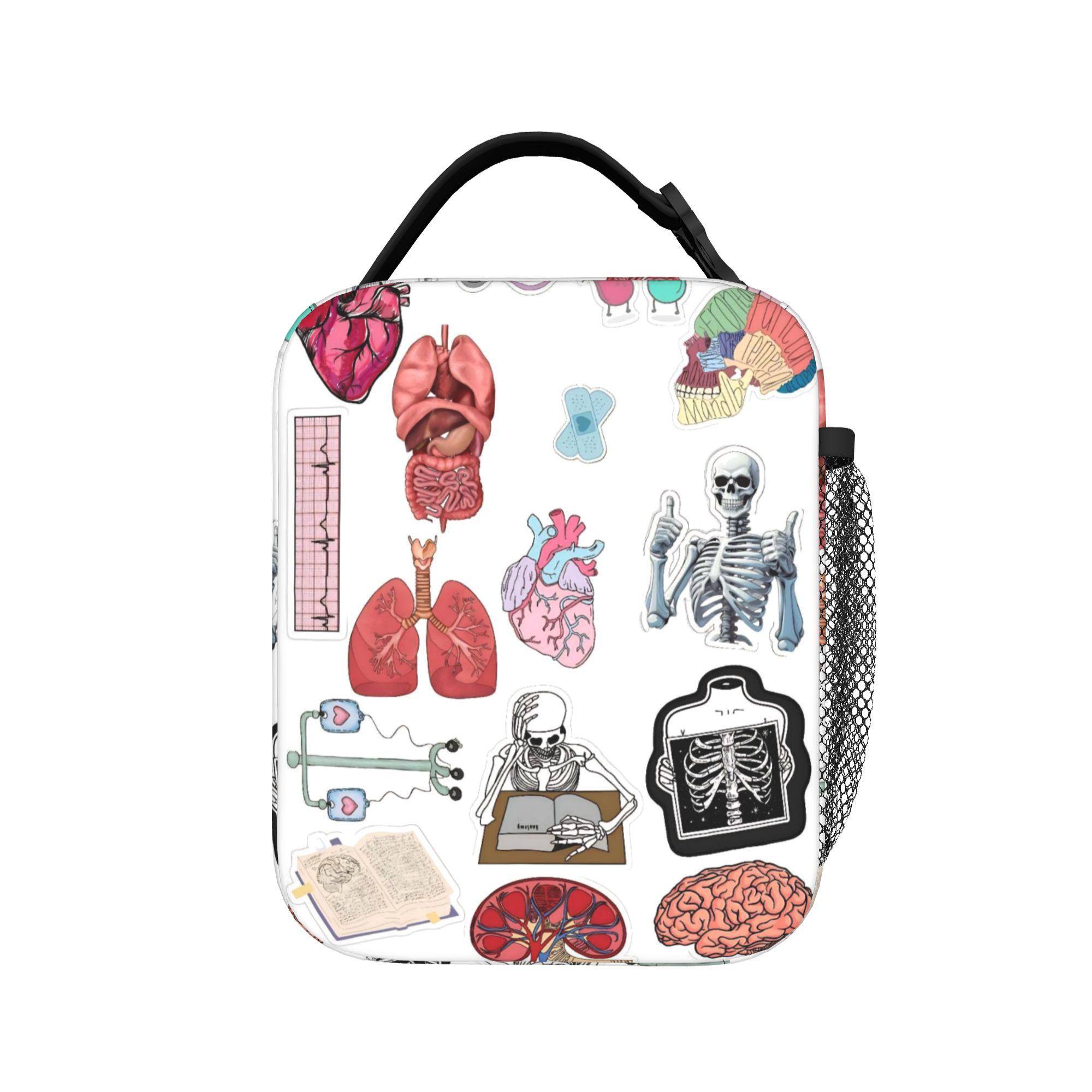 Medical Nurse And Doctor Lunch Bag Picnic Lunch Box For Women Fashion Graphic Design Tote Food Bags Oxford Portable Cooler Bag One Size