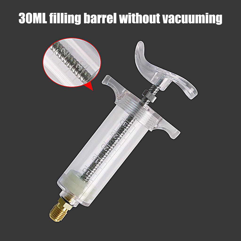 Car A/C Oil/Dye Injector 1Oz With R134A Low Side Quick Coupler Adapter 1/4 Air Conditioning Oiler Injection Syringe Repair Tools