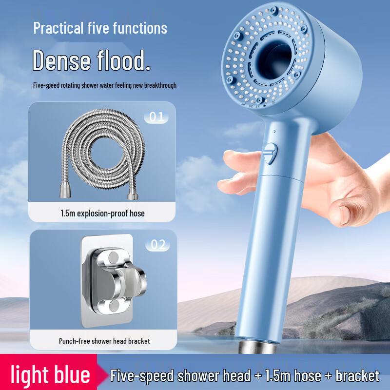 YIXI Pressurized Shower Head Set with Purification & Chlorine Removal
