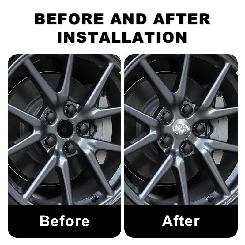4pcs 60mm Car Wheel Center Hub Center Cap Rim Hub Dustproof Cover Emblemem For Toyota Camry Corolla Yaris Chr Auris Avensis T25