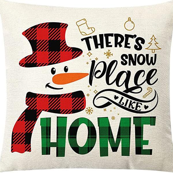 Neuer Weihnachts-Kissenbezug Elch Schneeflocken Festliche Dekoration Zuhause Sofa Wohnzimmer Kissen Kissen