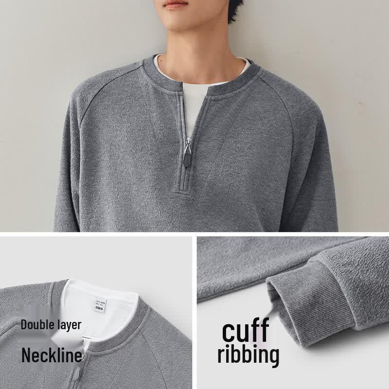 Semir Men's Fake Two-Piece Knit Sweatshirt