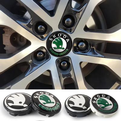 2025 Fierbinte 4 buc 55/65mm Capace Centru Jantă Insignă Capac Jantă Pentru Skoda Fabia Superb Rapid Karoq VII Yeti Kodiaq A5 A7 A2 Comb