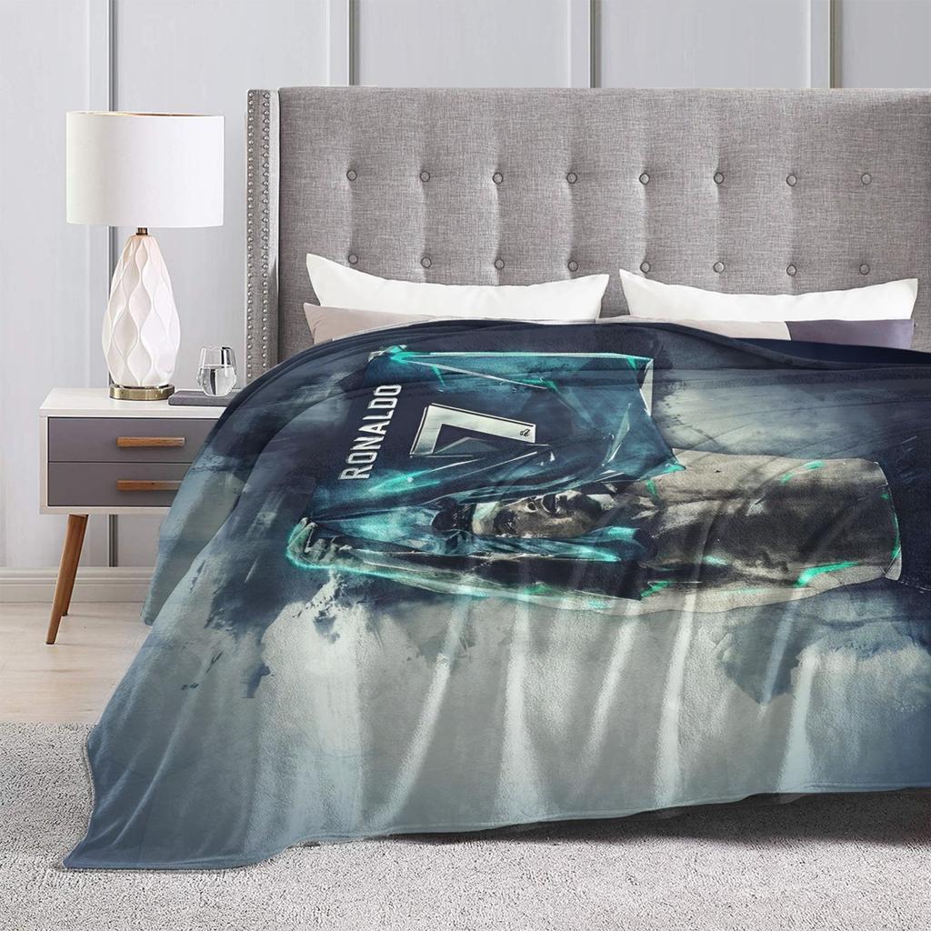 Football Legend  CR7 Plush Blanket  Vintage Throw Blanket for Home 125*100cm Bedspread