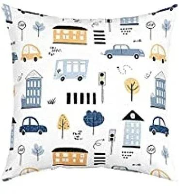 Cute Childlike Suitable For Children Type Square Cushion Cover Polyester Sofa Bedroom Living Room Pillowcase Decoration