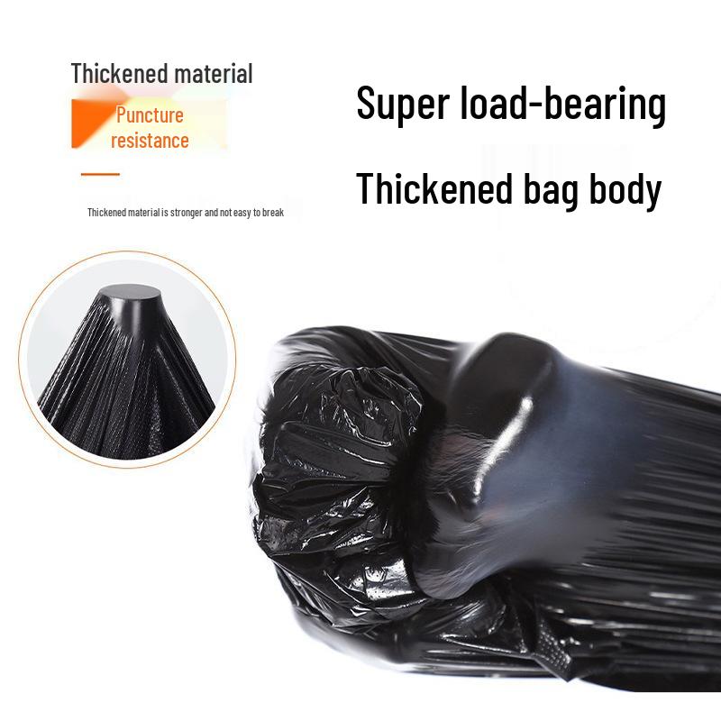 Large Black Kitchen Garbage Bags - Thick, Flat, 60-90 Gallon, Commercial-Grade for Hotels and Sanitation