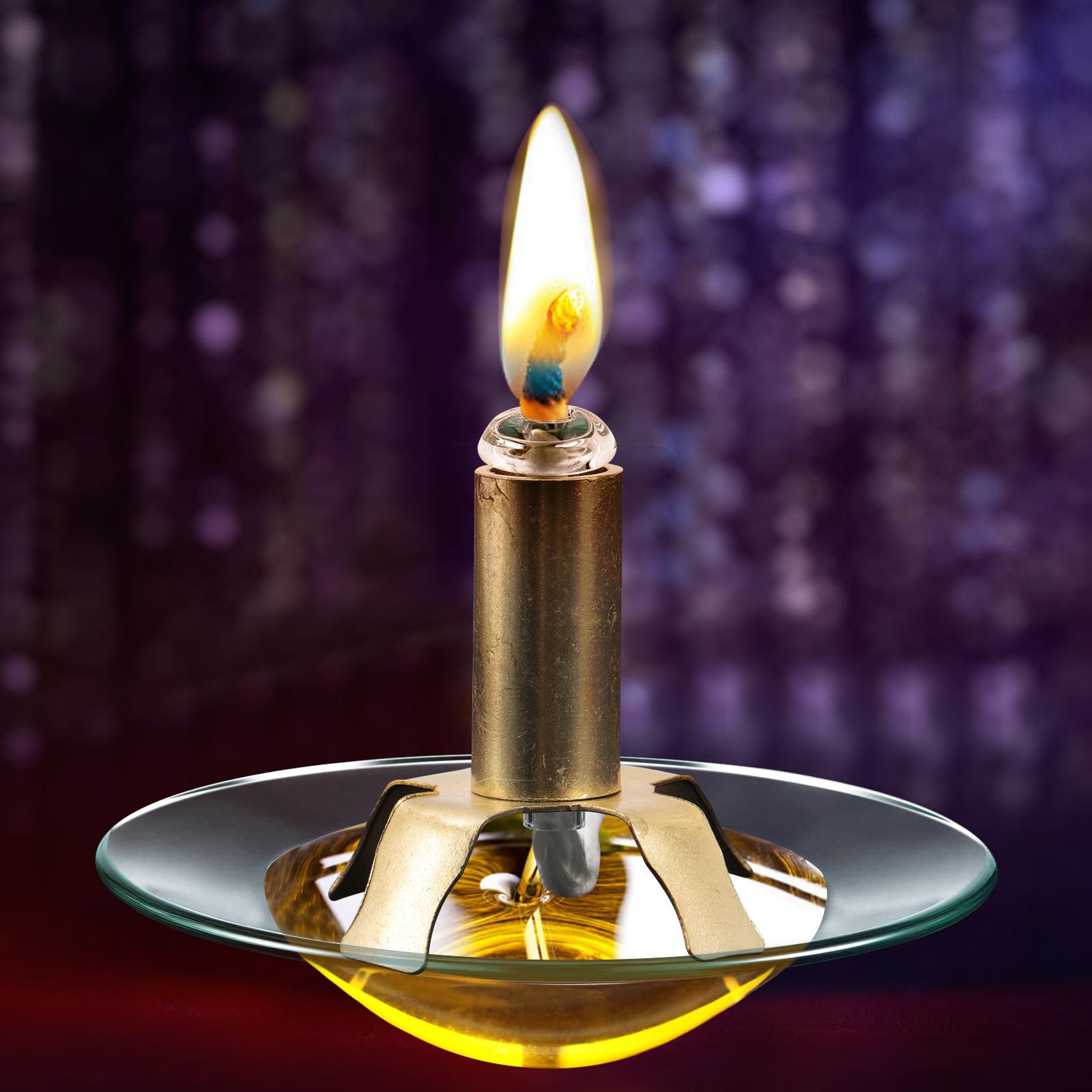 6 Pcs Oil Lamp Holder Wick Temple Stand Bracket Ghee Cotton Core Light Altar Supplies Household Iron Candlestick dorato
