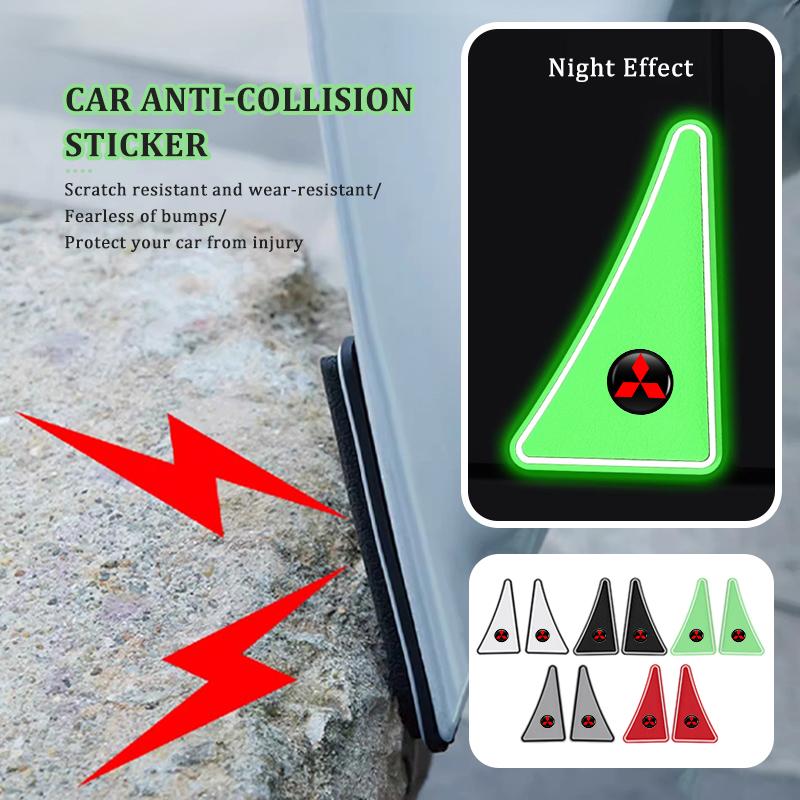 2 Stück PVC Auto Türkantenschutz Aufkleber Anti-Kollision Anti-Kratz Zubehör für Mitsubishi Outlander Lancer L200 ASX Pajero
