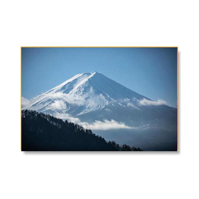 Mount Fuji Snow Mountain Posters and Prints Black and White Nature Landscape Canvas Painting Wall Art Pictures Home Decoration