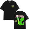 Imagine Dragons Loom World Tour 2024 T Shirt Rock Band Cartoon Dragon T-shirts Men Women High Quality Cotton Short Sleeve Tshirt