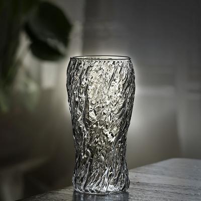Bicchiere da vino in vetro trasparente con motivo a martello creativo, bicchiere da birra, bicchiere da succo, bicchiere da acqua