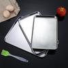 Stainless Steel Food Fruit Storage Trays Rectangle Cake Bread Dish Steamed Sausage Barbecue Pan Restaurant Kitchen Baking Plates