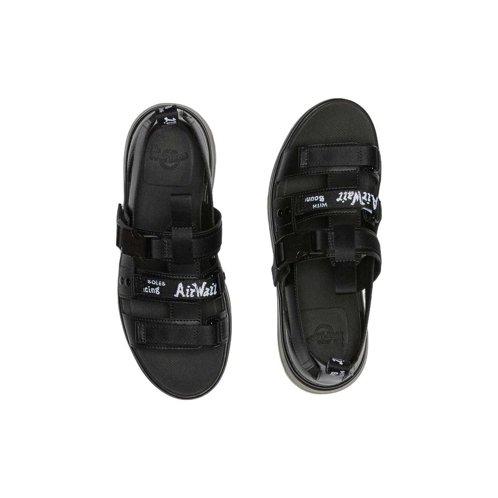 Dr. Martens Leather Versatile Fashion Sandals Unisex Sandals Black 27298001