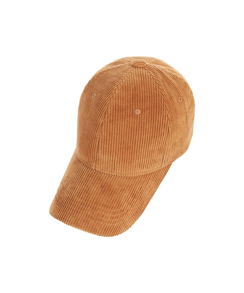 Bajal Gold Point Corduroy Oversized Ball Cap Brown