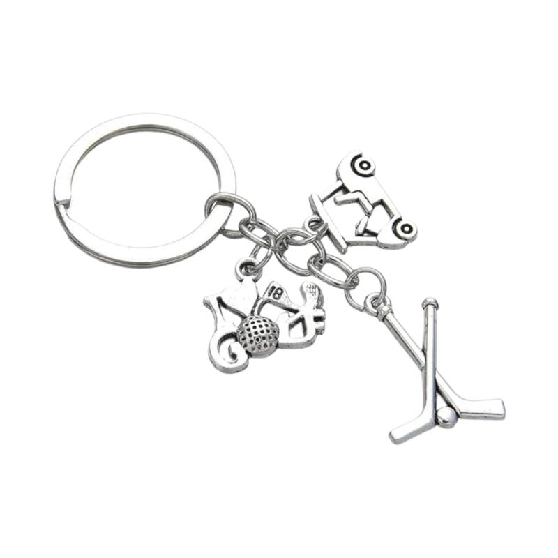 

Golf Theme Keychain with Golf Racket and Ball for Backpack Sports Themed Keyring Accessory for Everyday Use 1