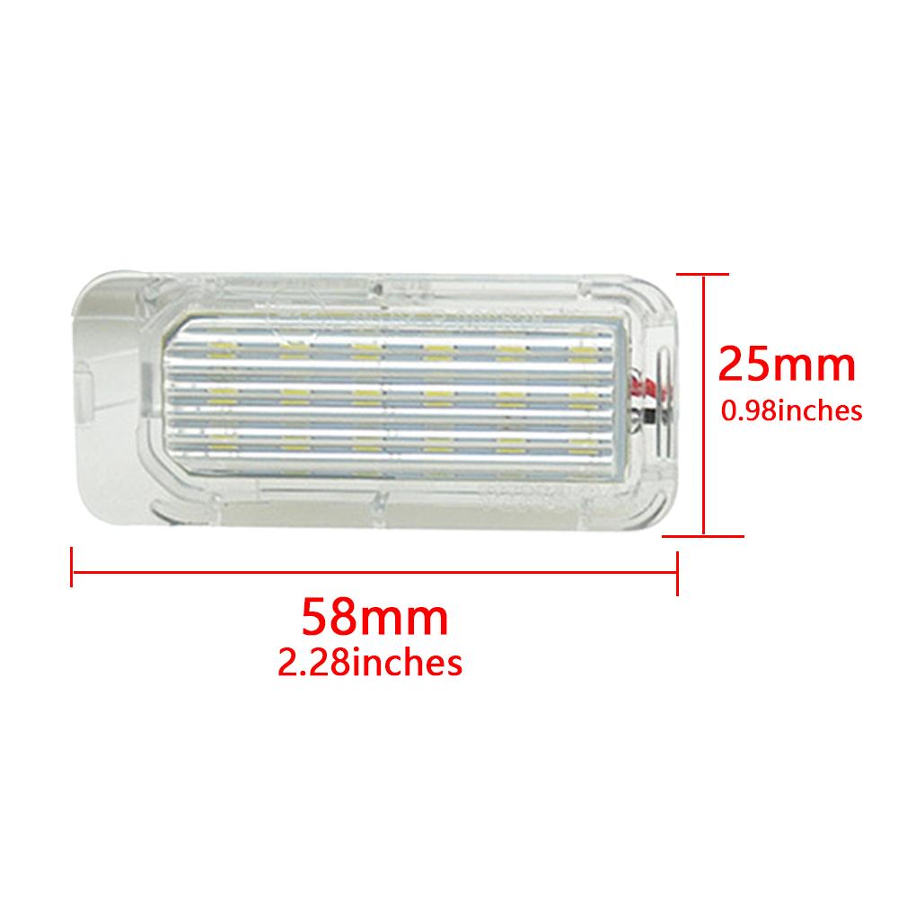 LED License Number Plate Light Car Rear Lamp Canbus White 12V 6000k For Ford Focus 5D Fiesta Mondeo MK4 Auto Number Bulbs