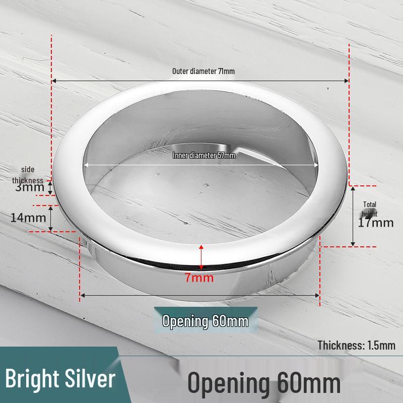 Cable Management Desk Grommet - Decorative Cover and Ring for Computer Furniture