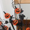 5PCS Artificial Halloween Flowers with Pumpkin Maple Leaf Branches Halloween Decorations Indoor for Office Home Mantel Vase Filler