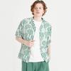 Maßgeschneidertes US Herren Resort Look Hemd mit offenem Kragen für den Sommer Cxs25Mwsh701 Grün