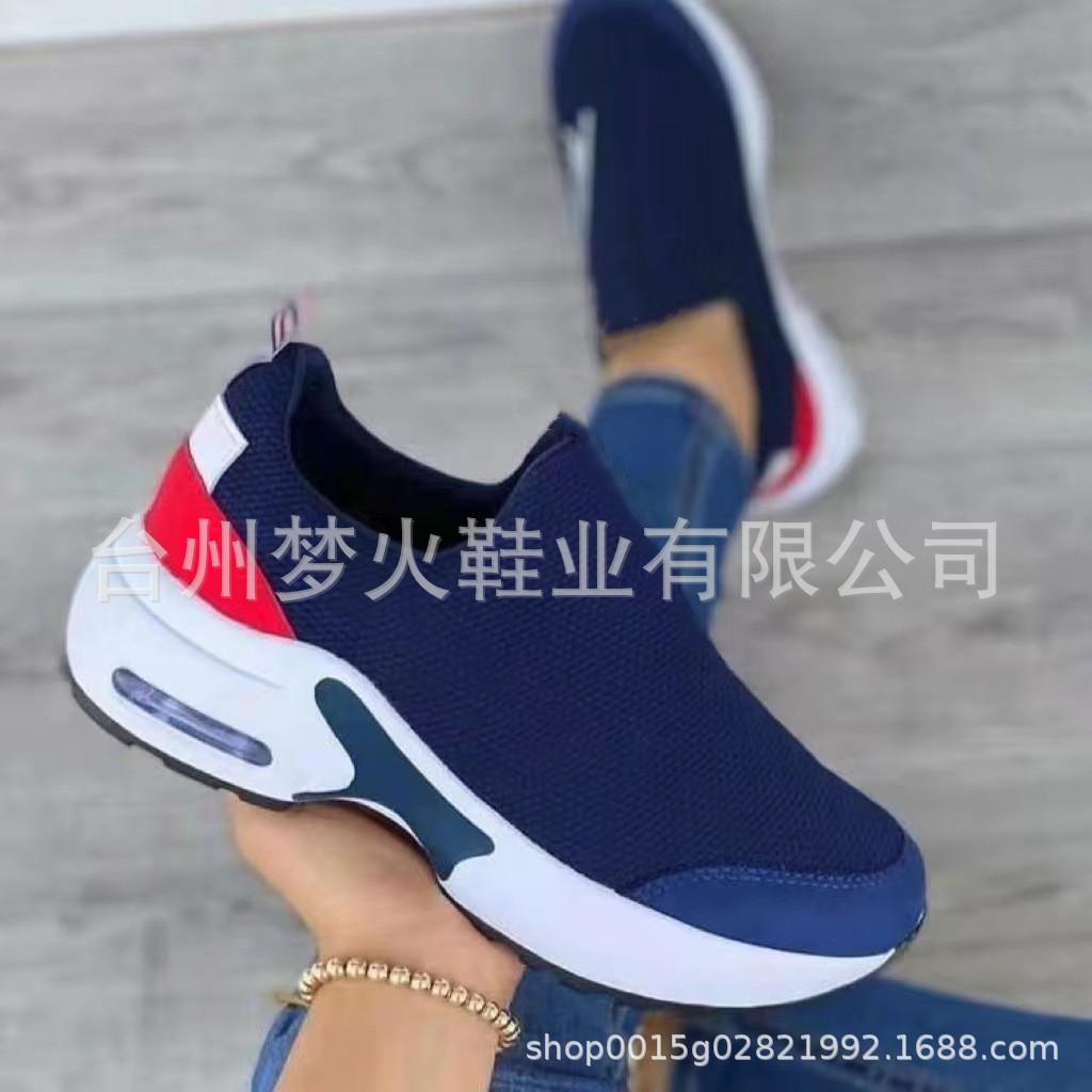 One-pedal sneakers women's wordless spring and summer new air cushion lazy shoes
