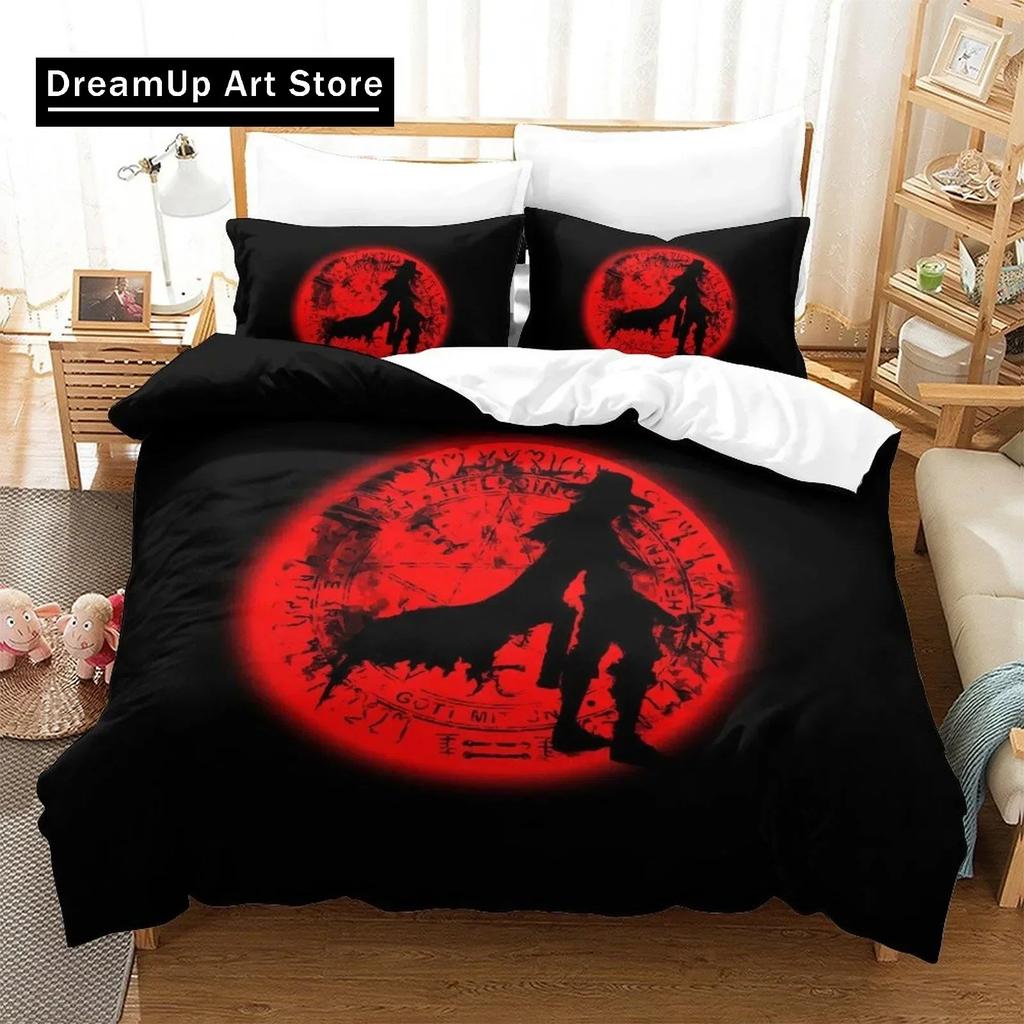 New Hellsing Bedding Set Single Twin Full Queen King Size Bed Set Aldult Kid Bedroom Duvetcover Sets 3D Anime Bed Sheet Set