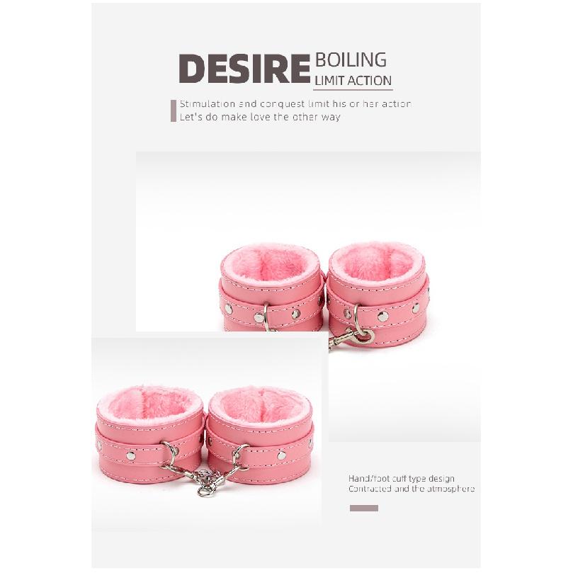 Sex Toys For Woman Men BDSM Bondage Set Under Bed Erotic Restraint Handcuffs & Ankle Cuffs & Eye Mask Adults Games for Couple