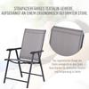 Set of Two Folding Garden Chairs - Grey