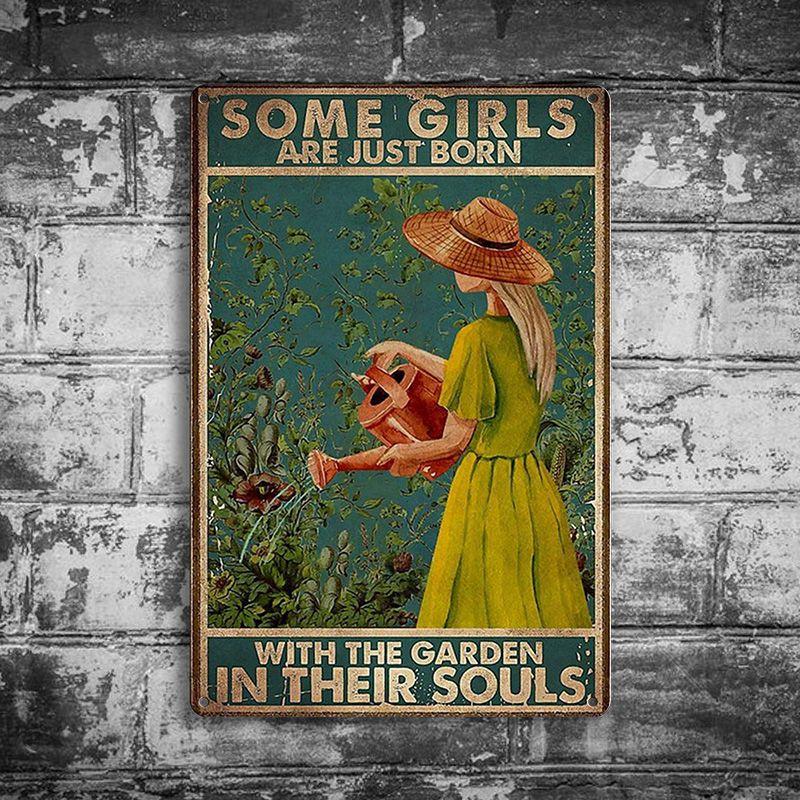 20CM Pastoral Life Artistic Conception Wall Hanging Painting Outdoor Wall Decoration Photography Props Iron Art Old Iron Painting