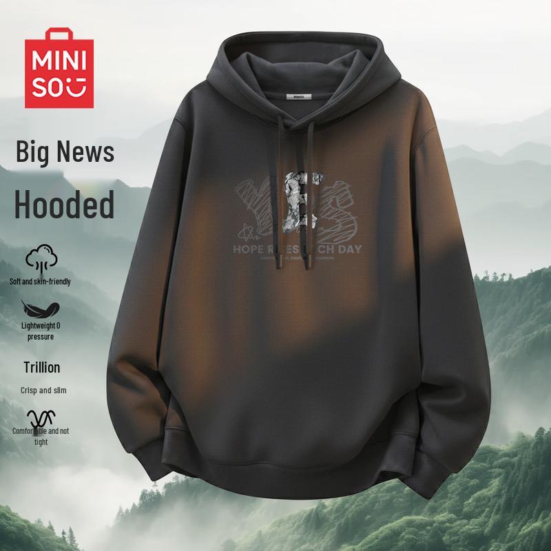 MINISO Men's Relaxed Fit Hooded Sweatshirt