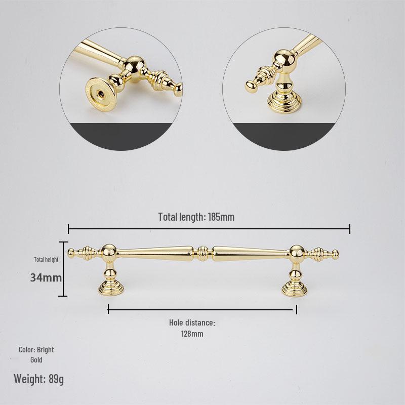 Gold European Modern Kitchen Cabinet Handle