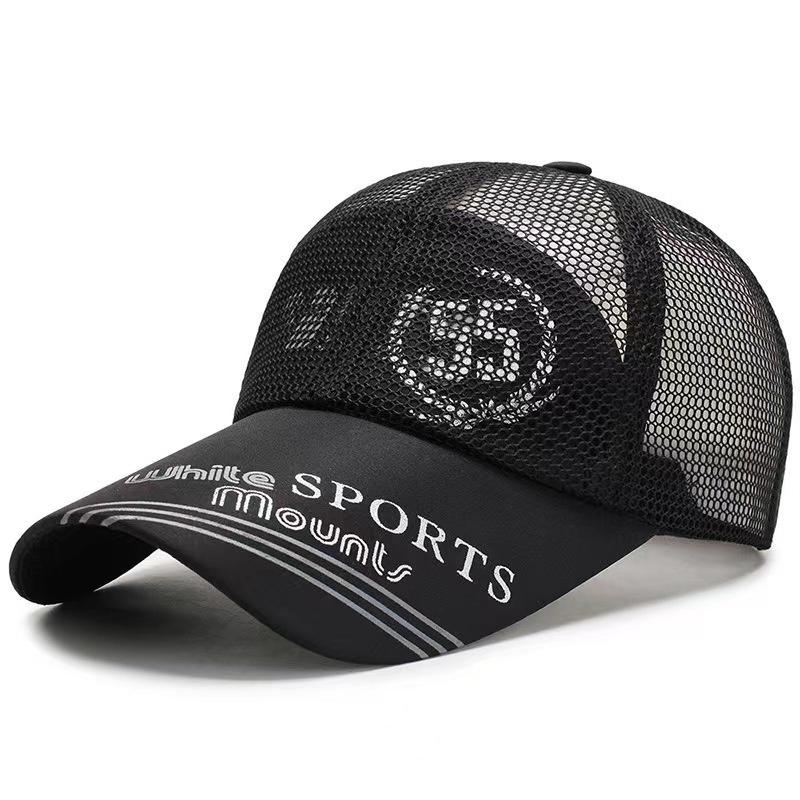 Breathable Snapback Hat Male Outdoor Stylish Simple Solid Canada Summer For Men Letter Mesh Baseball Cap Sports Sun Visor Unisex