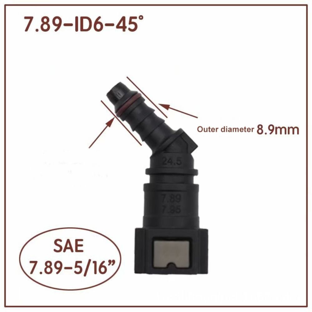 PA12 Plastic Hose Coupler Auto Accessories Bundy Tee 45° Fuel Line Hose 7.89 ID6 Pipe Coupler Quick Release Connector Fuel System Fittings7