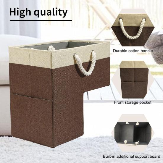 Treppenkorb mit Griffen Aufbewahrungstasche für Kleidung Faltbar Großes Fassungsvermögen Kinderspielzeug