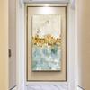 AHPAINTING Pictură pe pânză Artă de perete Nordic Frunze de aur Copaci Poster Cuadros Poza de perete pentru Living Room Decor fără cadru