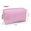M-1Pc Fresh Simple Striped Cosmetic Bag Large Capacity Makeup Bag Pencil Case Travel Toiletries Bags Toiletry Storage Pouch