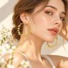1 Pair Metal Thorn Vine Earring Openwork Stud Hoop Earring  Women's Fashion Accessory