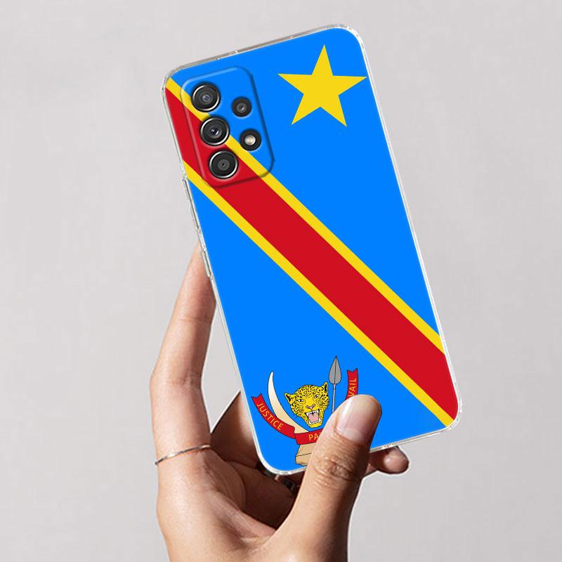 Congo Democratic Republic Flag Phone Case For Samsung Galaxy A56 A57 A37 A55 A54 A36 A35 A26 A25 A16 A17 A07 A52 A73 A21s Cover