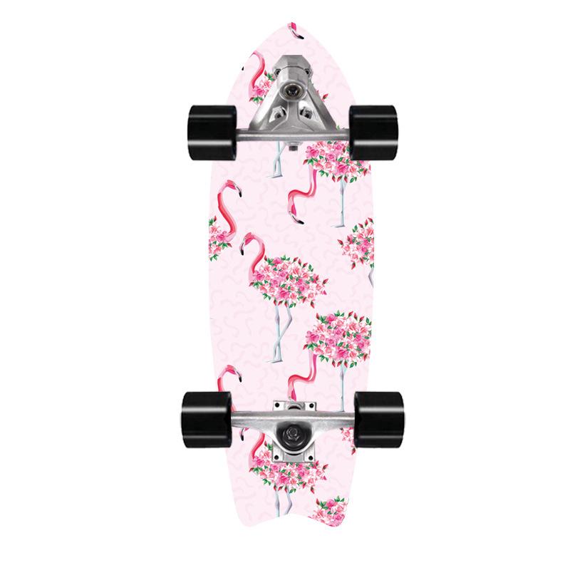 32 אינץ' סקייטבורד גלישה ללא דוושת זנב דוושת CX7 Bridge Brush Street למתחילים למתחילים לתרגול סקי גלישה