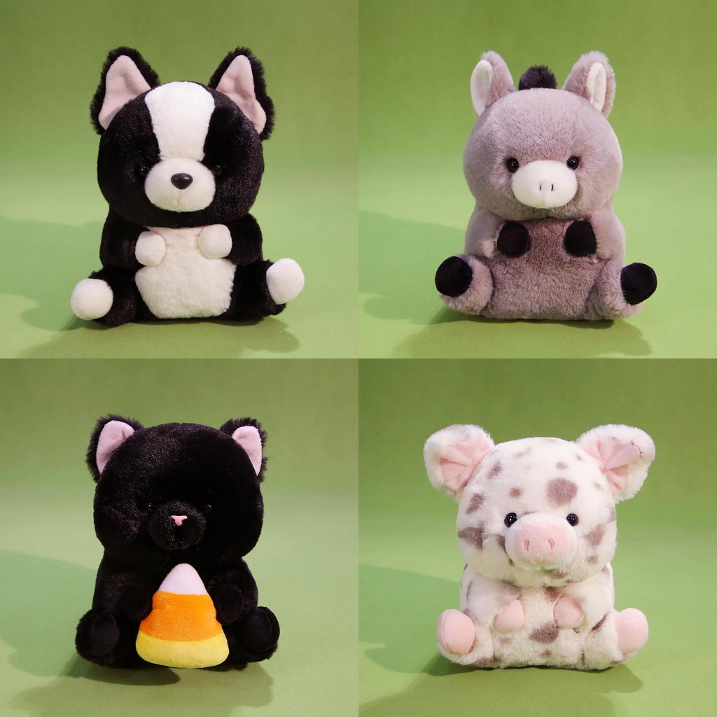 Plush Cat Animal Stuffed Toy With Polyester Fiber Filling For Kids And Collectors