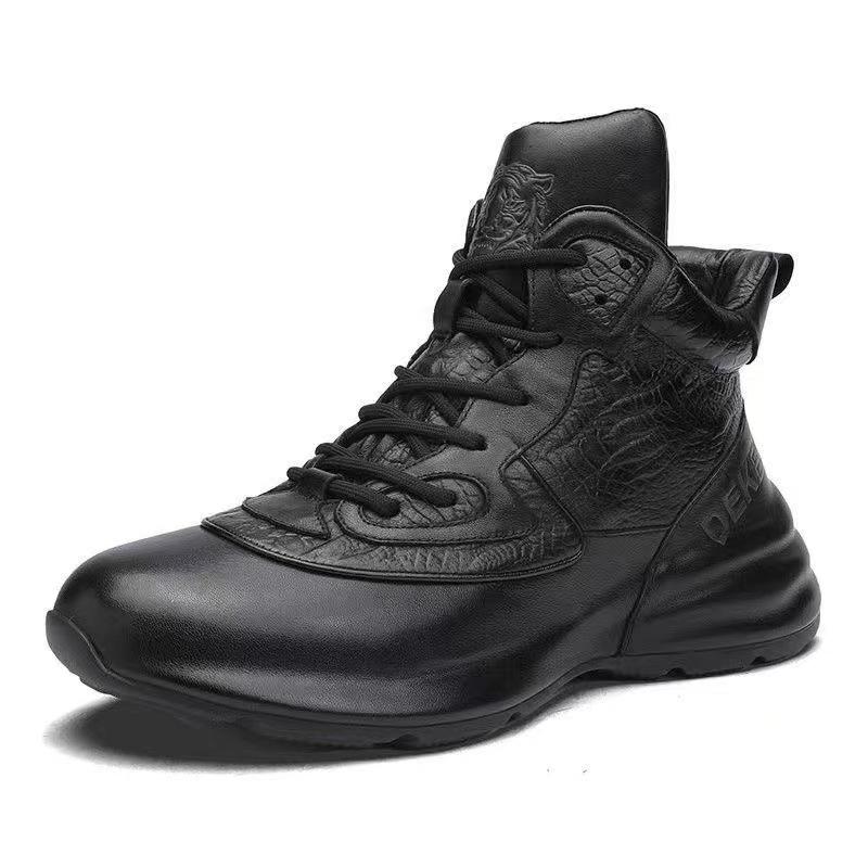 2024 Spring and Autumn Season New Men's High Top Thick Sole Elevated Casual Shoes Fashion Trend Sports Shoes Running Shoes