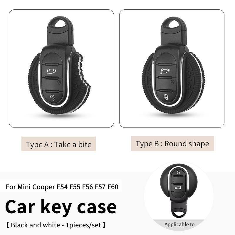 Car Key Case Shell Keychain Decorative For Mini Cooper F56 F55 F57 F54 F60 Countryman Auto Key Protection Car Accessories