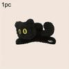 1pc/2pcs Autumn Winter Fashion Plush Cat Claw Clip Cute Cartoon Women's Shark Clip Super Cute Ponytail Bun Clip Hair Accessories