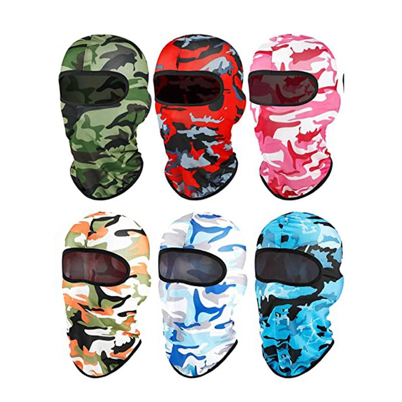 High Quality Outdoor Fashion Breathable Custom logo Printed 1 Hole Full Face Cover Balaclava Mask
