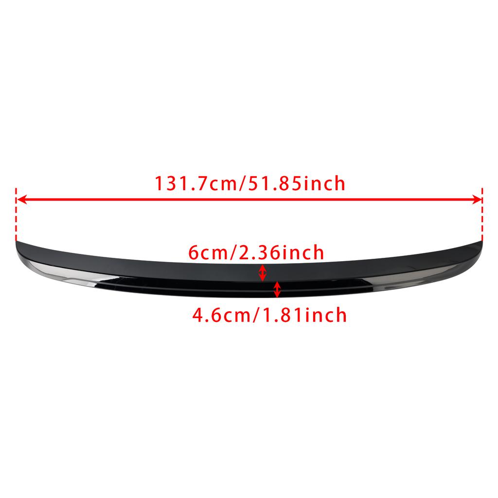 Fényes Fekete Hátsó Csomagtartó Spoiler BMW 5-ös Sorozat E60 M5 2003-2010 M5 Stílus