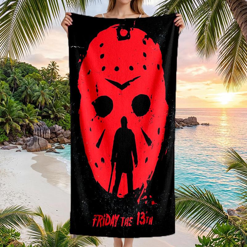 Large Beach Towel Quick Dry Absorbent Towel For Beach IndoorFriday the 13th Jason Voorhees