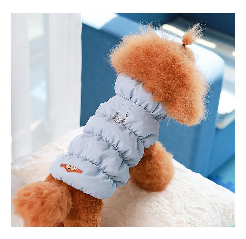 Warme Winterhunde-Weste mit Schnalle - Baumwollmantel für Welpen