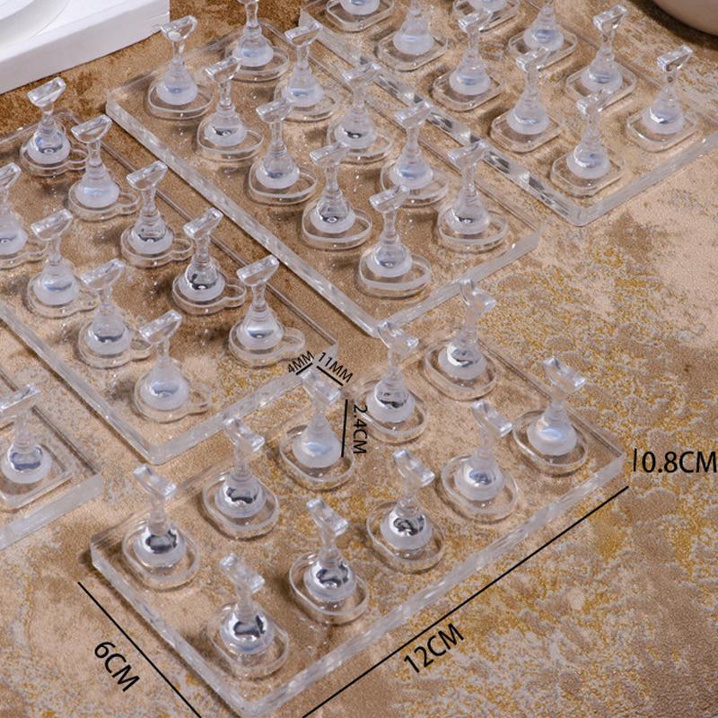 5/10 Grid Non-Magnetic Nail Stand Nail Sample Display Stand Nail Training Stand With Tray For Nail Polish Tips Nail Painting