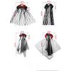Gothic Black Lace Rose Floral Headband Halloween Skull Flower Headpiece Day of the Dead Hair Accessories