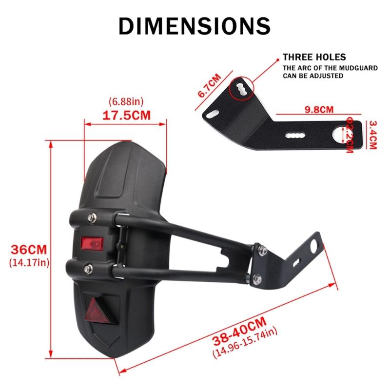 Garde-boue arrière universel pour moto avec suspension personnalisable Garde-boue arrière robuste en métal Convient pour GSXR 600 750