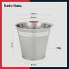 Kotarbau® Stainless Steel Bucket 16L Silver Stainless Steel Food Grade Bucket Construction Garden Bucket